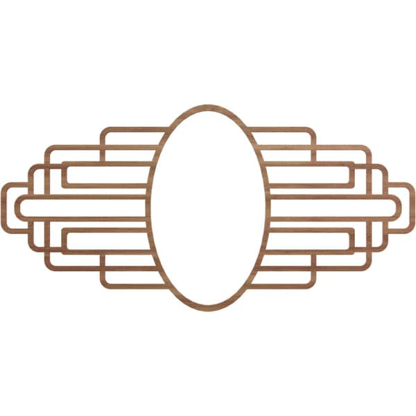 Ekena Millwork Elizabeth Wood Fretwork Prcd Ceiling Medallion, Walnut, 26"W x 13"H x 7 1/8"IW x 12 3/8"IH x 1/4"T CMWP26X13X0250EBWA - main